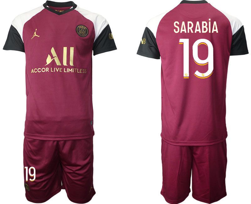 Men 2020-2021 club Paris St German away #19 red Soccer Jerseys